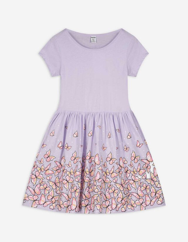 Kleid - Print - lila