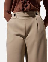 Broek - Elastische sluiting - bruin