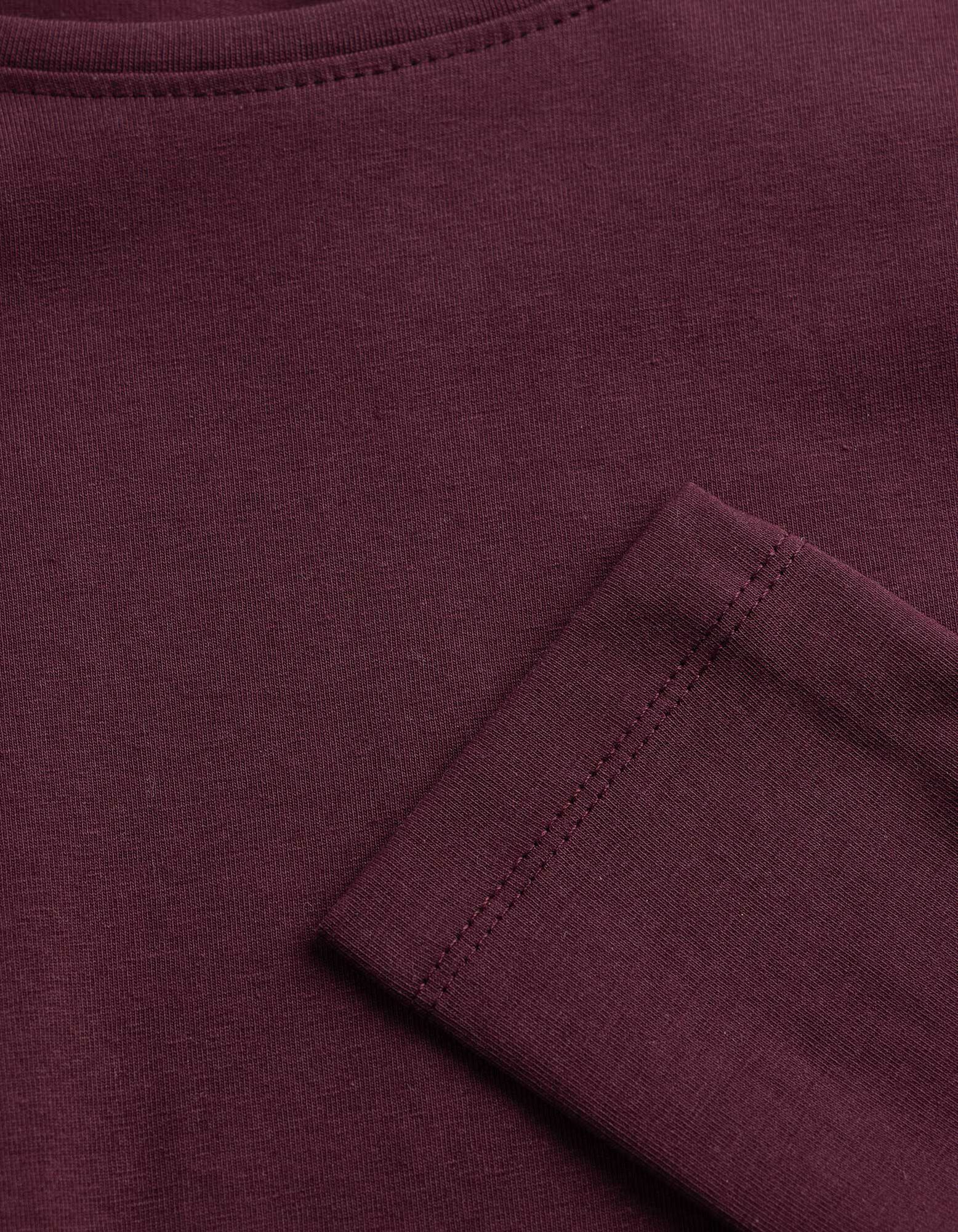 Langarmshirt - Baumwolle - Lila