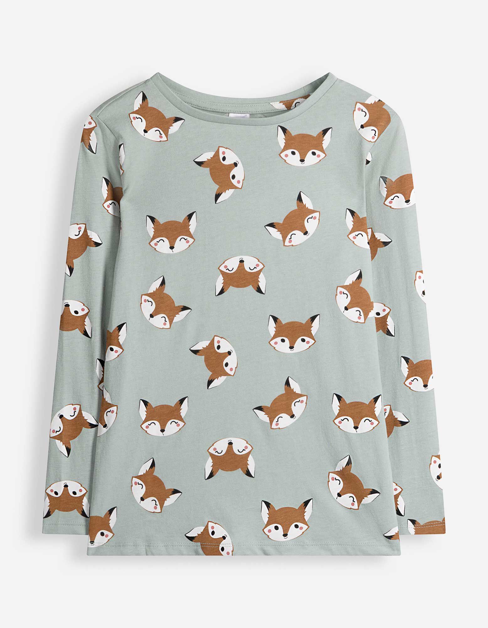 Pyjama set van shirt en broek - Print all-over - Mintgroen