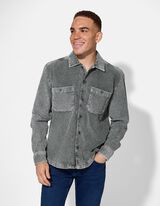 Hemd - Cord - dunkelgrün