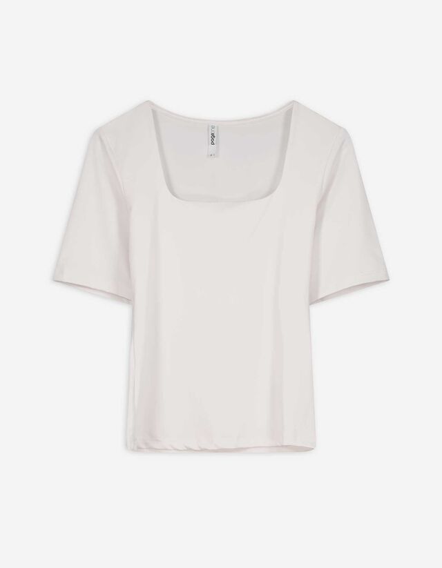 Longtop - einfarbig - weiß