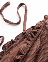 Bikinitop - Gestructureerd materiaal - bruin