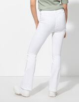 Hose - Bundfalte - wei&szlig;