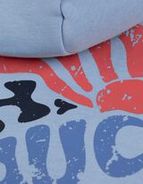 Sweatjacke - Kangurutasche - hellblau