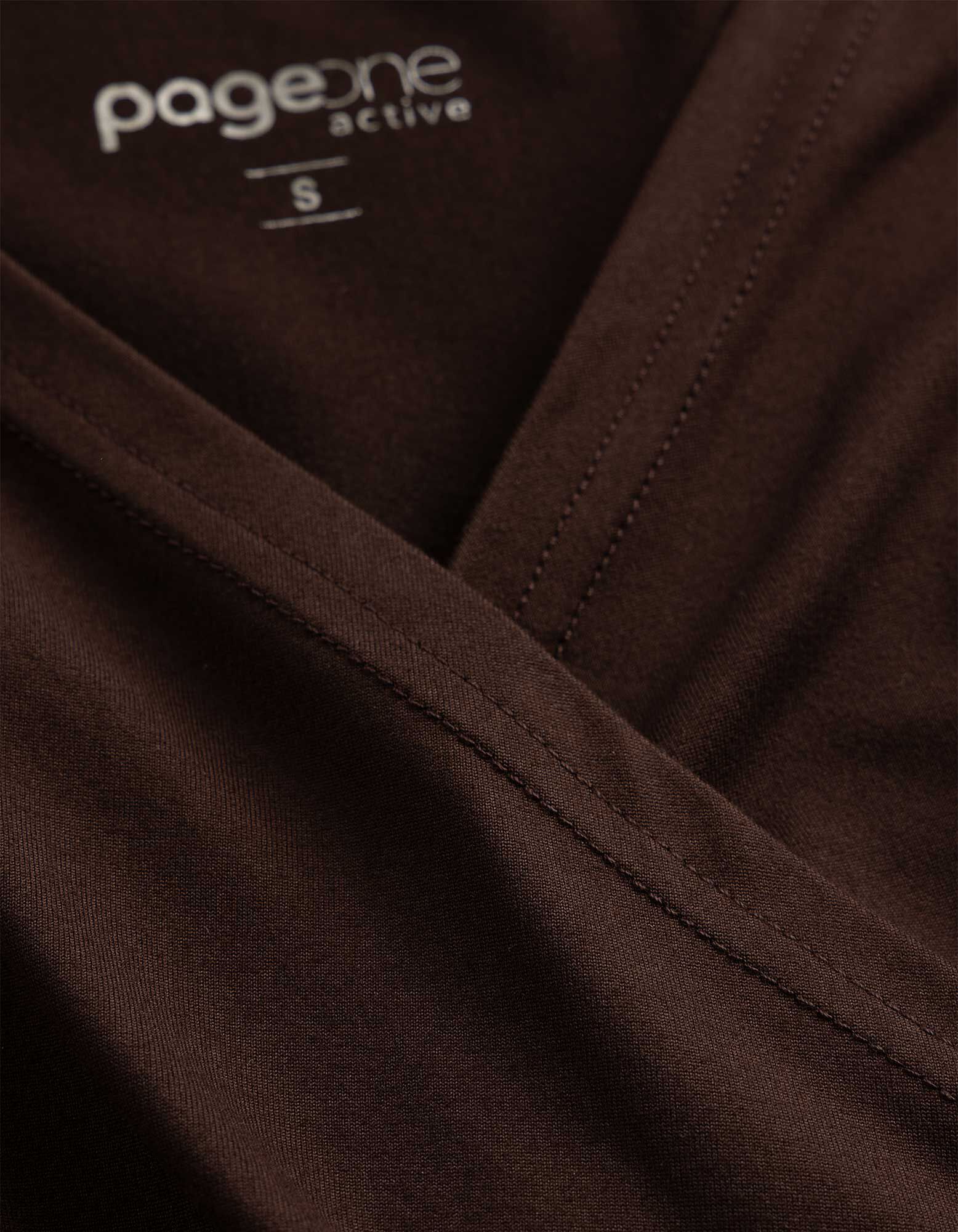 Cropped Shirt - Atmungsaktiv - Dunkelbraun