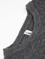 Pletena obleka - Dolžina do teleta - temno siva