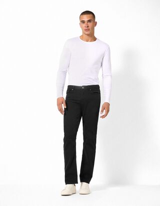 Hose - Straight Fit - Schwarz