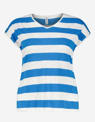 T-shirt - Viscose m&eacute;lang&eacute;e - blanc