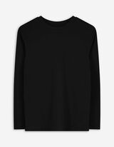 Langarmshirt - Baumwolle - schwarz