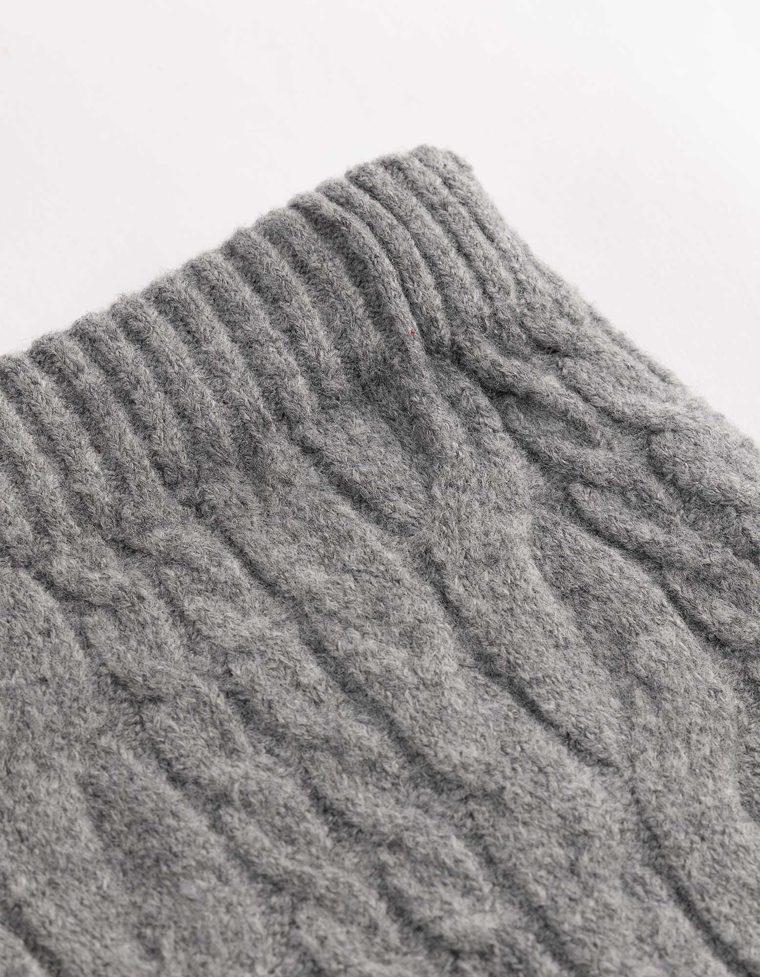 Strickrock - Zopfstrick - Grau
