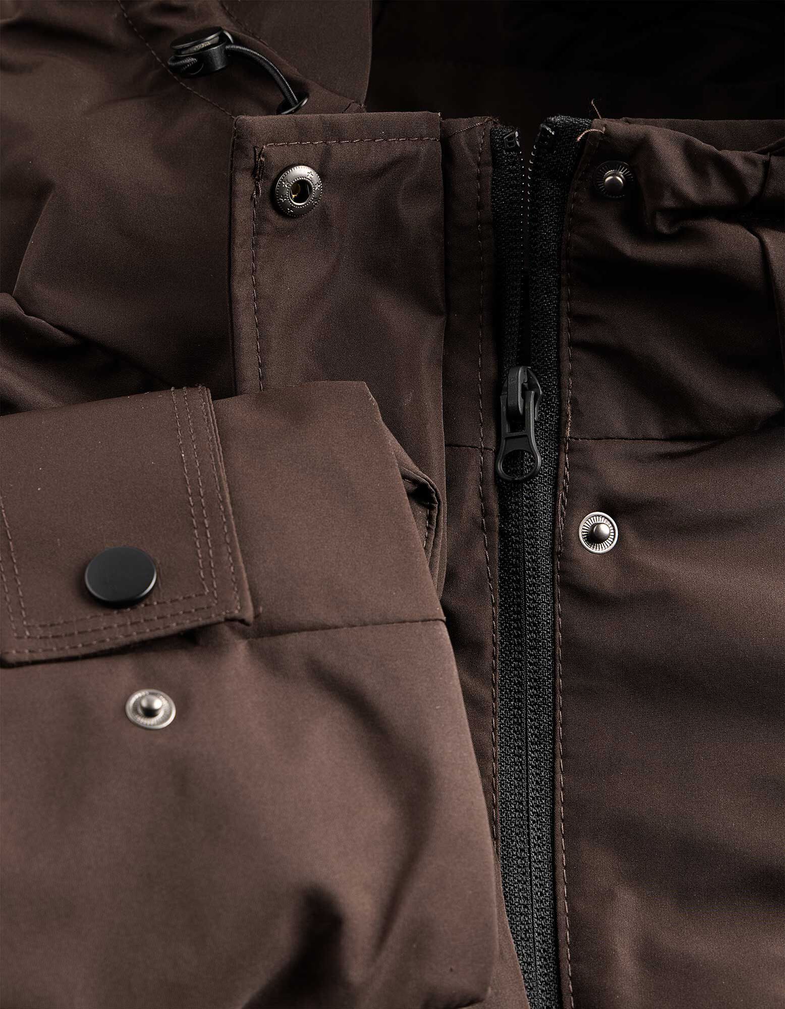 Outdoorjacke - Windabweisend - Braun