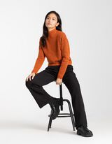 Pullover - Collo alla coreana - arancione