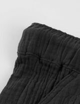 Set van overhemd en shorts - Mousseline - donkergrijs