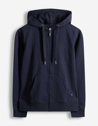 Sweatjacke - Kapuze mit Tunnelzug - dunkelblau
