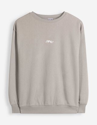 Hoodie - Oversized Fit - Hellgrau