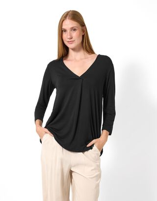 Blusenshirt - Business Schick - Schwarz