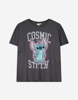 Tricou - Lilo și Stitch - Gri inchis