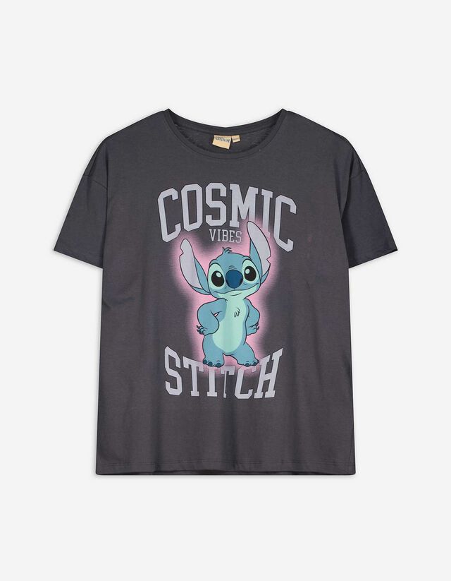 Tricou - Lilo și Stitch - Gri inchis