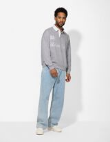 Sweatshirt - Polokragen - grau