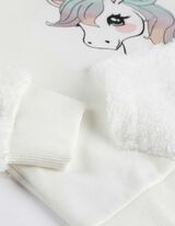 Felpa - Materiale morbido - bianco