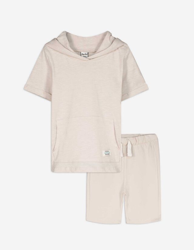Set alcătuit din bluză și pantaloni - Petice - Bej