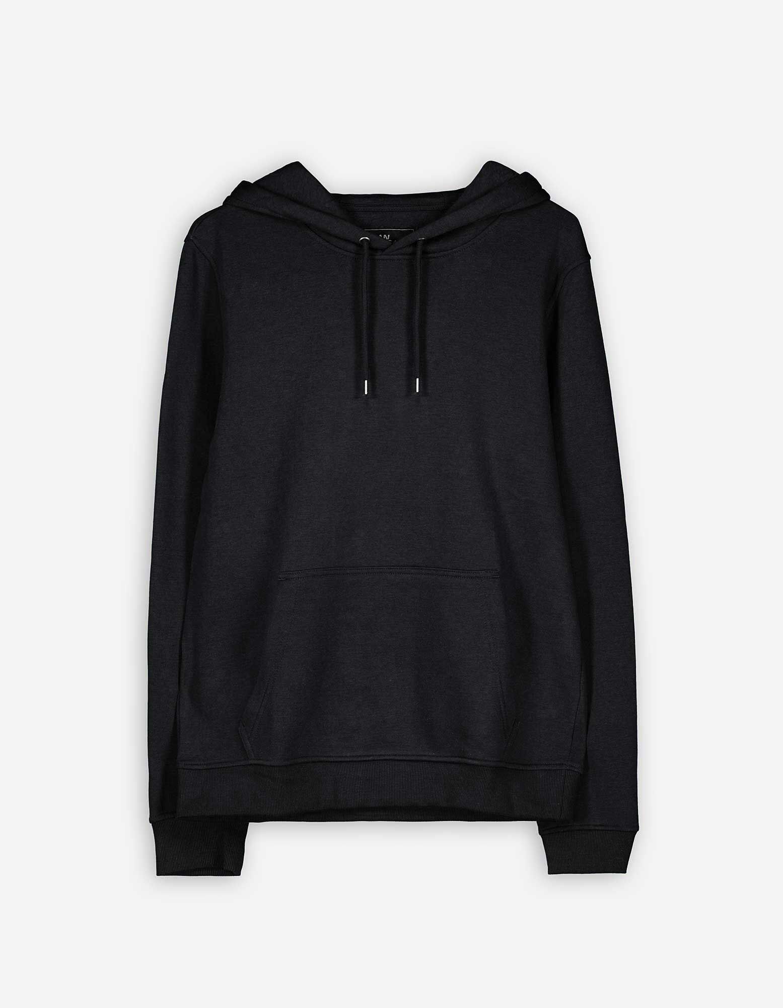 Hoodie - Kapuze mit Tunnelzug - schwarz - Takko Fashion