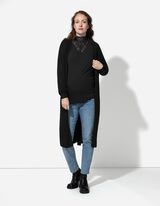 Cardigan - Bindeg&uuml;rtel - schwarz