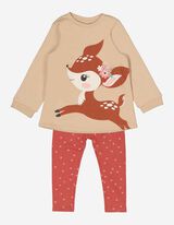 Set composto da felpa e leggings - Stampa - beige