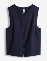 Top in maglia - Abbottonatura - blu scuro