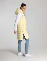 Gilet lungo - Cappuccio con coulisse - giallo chiaro