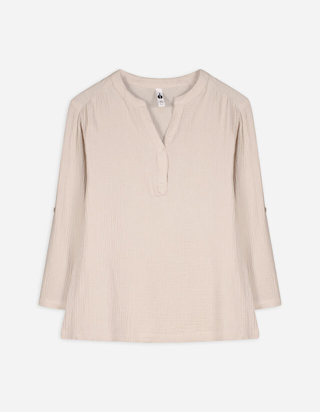 Blouse - Mousseline - beige