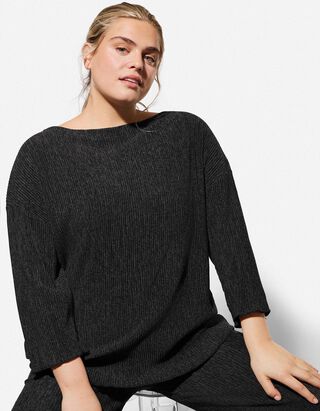 Shirt - Loose fit - Zwart