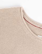 Pulóver - Feltekeredett szélű - bézs