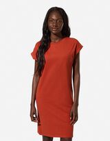 Kleid - gerade geschnitten - Rost