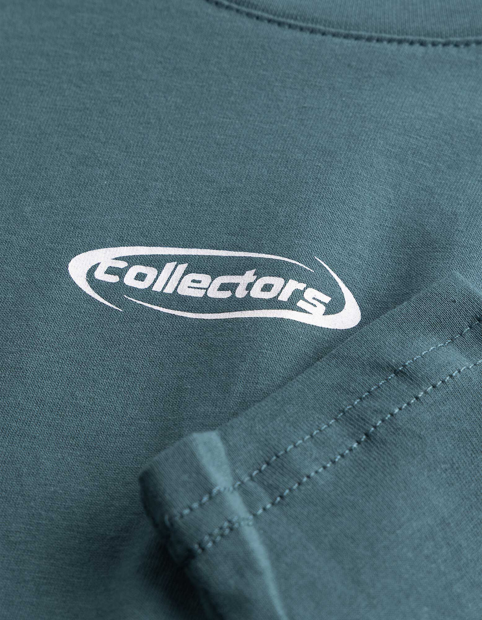 Langarmshirt - Frontprint - Dunkelgr&uuml;n