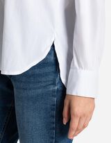 Marškiniai - Pailginta nugara - baltas