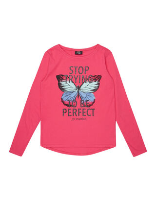 M&auml;dchen Longsleeve mit Foto-Print