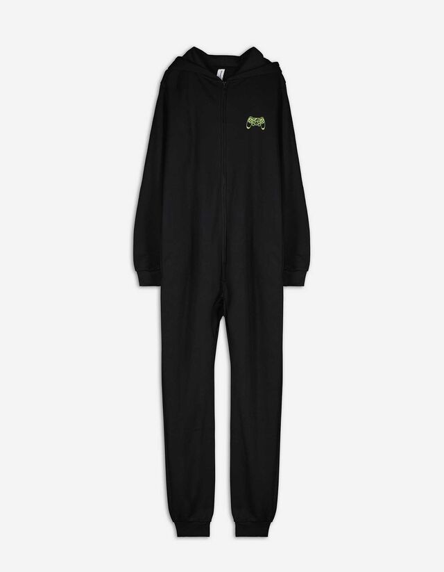 Pyjamahose - Print - schwarz