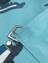 T-shirt - nadruk na całej powierzchni - jasny niebieski