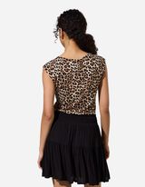 T-shirt - Luipaardprint - Beige