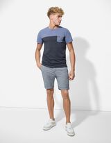 Tričko - N&aacute;prsn&eacute; vrecko - tmavoseda