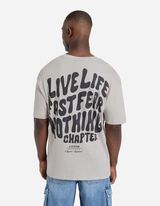 T-shirt - Impronta sul retro - beige