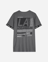 Tričko - Zadný výtlačok - tmavoseda