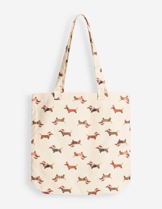 Beuteltasche - Dackel - Beige