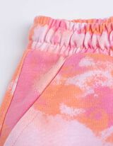 Souprava tričko a šortky - Vzor po celé ploše - bílá