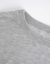 Marškinėliai ilgomis rankovėmis - Smulkus mezginys - sviesiai pilkas