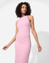 Abito midi - Spacco laterale - rosa