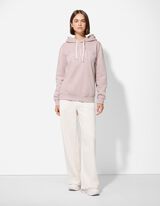 Bluză cu glugă - Garnitură din dantelă - Mov