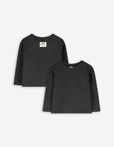 Langarmshirt - Oversized Fit - dunkelgrau